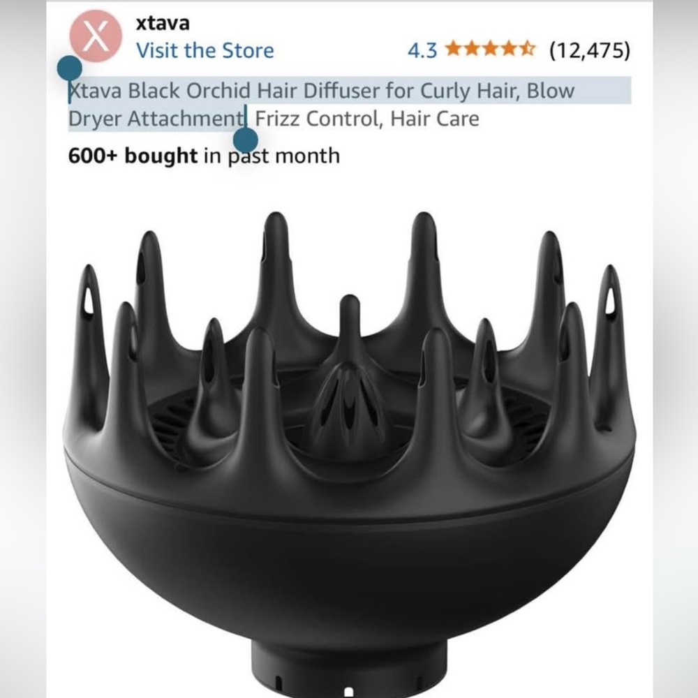 Xtava Black Orchid Hair Diffuser - Picture 2 of 3